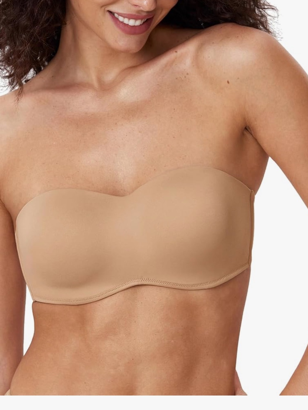 Seamless Strapless Bandeau Bra in Nude